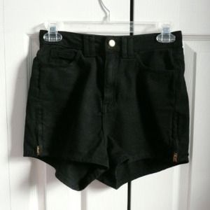 American apparel side zip stretch twill shorts