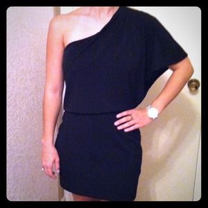 Reduced!! One shoulder black dress!