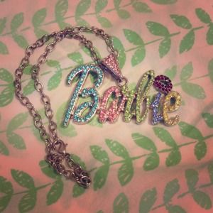 Rainbow Barbie bling necklace