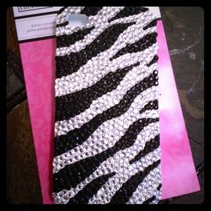 A brand new handmade iPhone 4S zebra case.