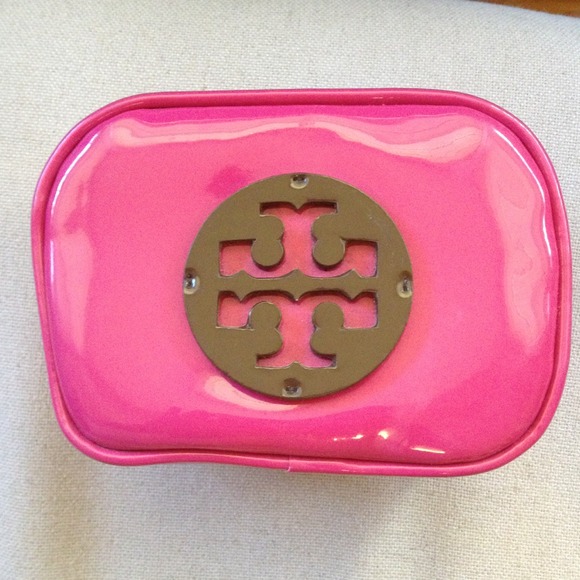 Tory Burch small patent makeup bag