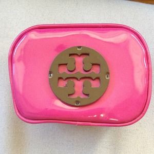 Tory Burch small patent makeup bag
