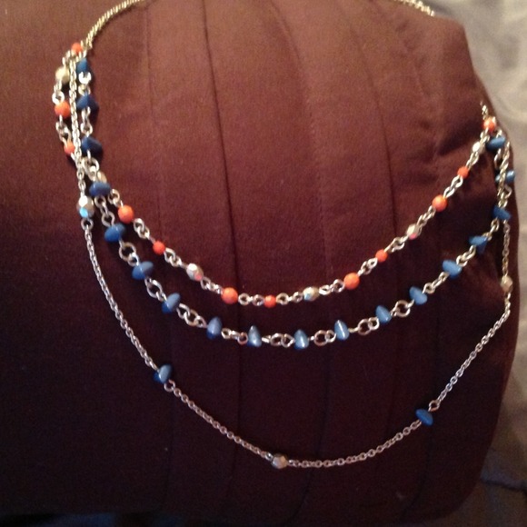 Turquoise and coral necklace, NWT
