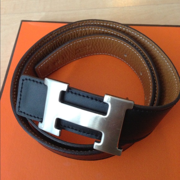 ❌SOLD ❌H Leather belt. Waist size 23-27