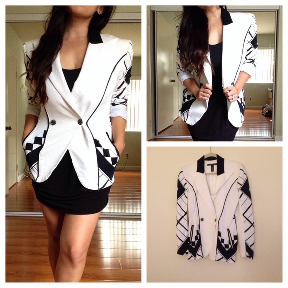 Robert Rodriguez Jackets & Blazers - Robert Rodriguez Black and White Blazer