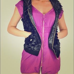 Fuchsia zipper dress