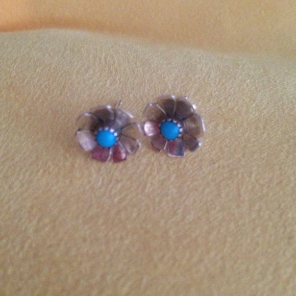 Navajo, Handmade Turquoise Earrings!