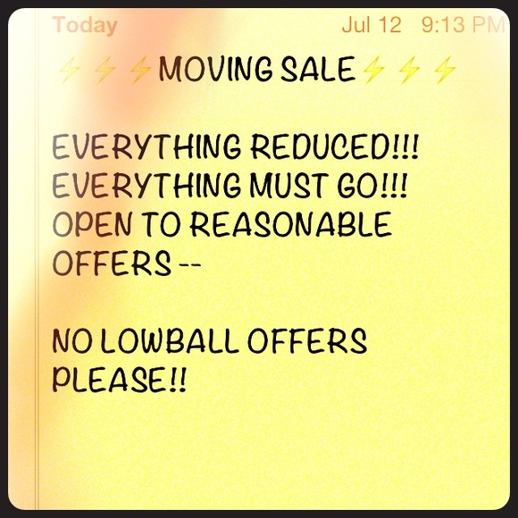 MOVING SALE-- Check my closet