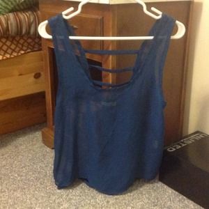 ANGL sheer blue tank S