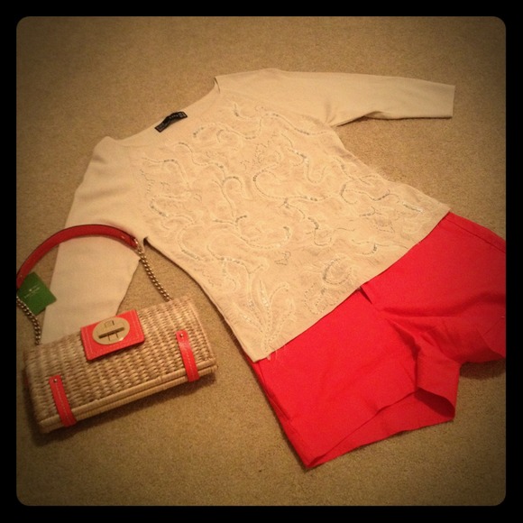 SOLD in bundle 💢💢💢💢ZARA beige 3/4 sleeve  top