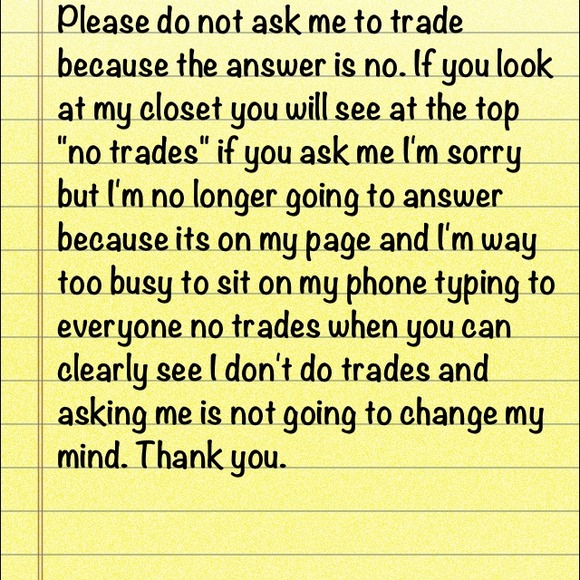 No trades!!!!