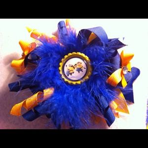 Despicable Me inspired hair bow