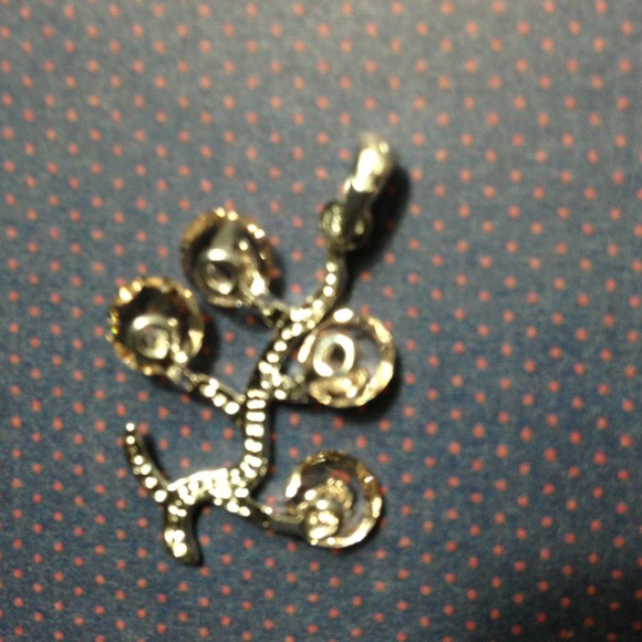 Beautiful Sterling Champagne Quartz Tree Pendent - Picture 4 of 4