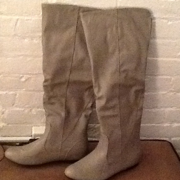 brand new grey boots