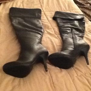 brand new thigh high black boots
