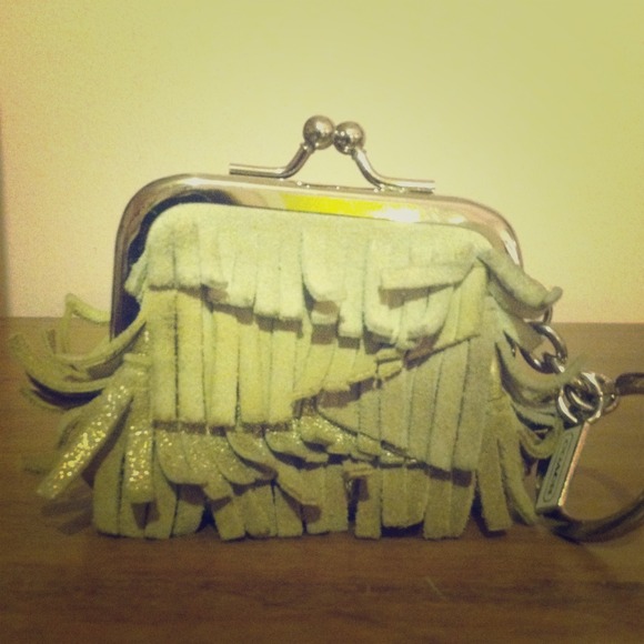 Coach fringe coin purse.