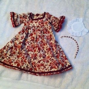 Beautiful handmade American girl doll dress!
