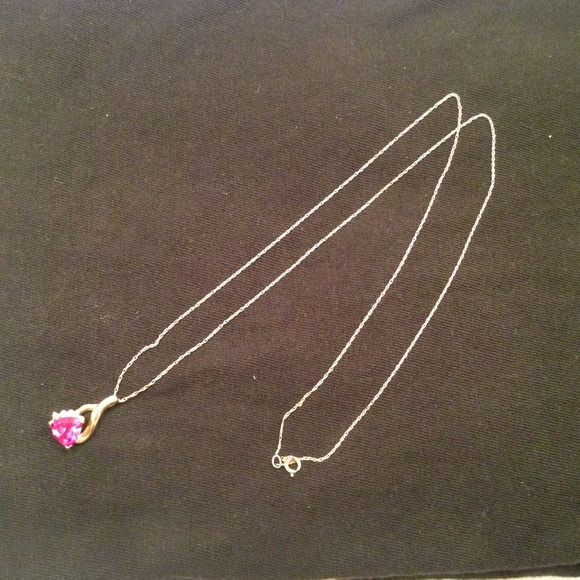 Delicate & Radiant Ruby & Diamond Pendant Necklace
