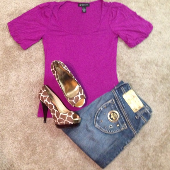 ❌SOLD❌I.N.C. Cute Plum Top - Picture 2 of 4