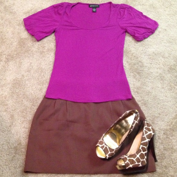 ❌SOLD❌I.N.C. Cute Plum Top - Picture 4 of 4