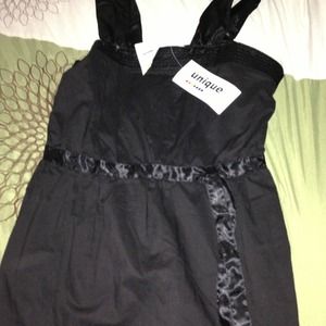 NWT Black Unique spectrum blouse/tank top