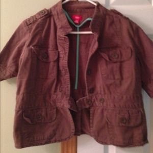 Brown Short sleeve dress jacket