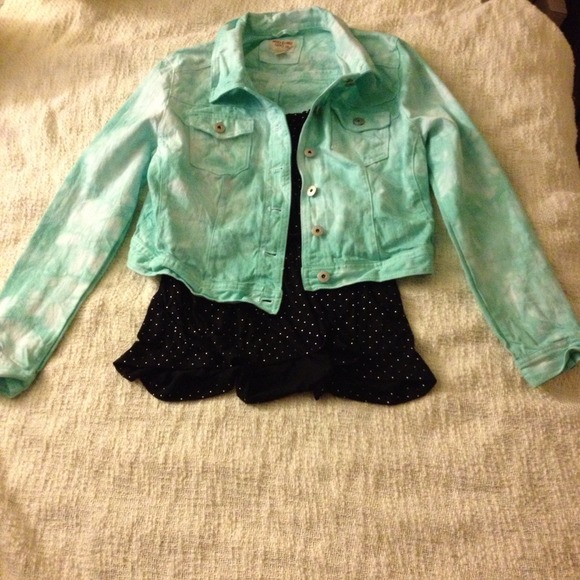 Mossimo Supply Co. Jackets & Blazers - LIGHT AQUA CROPED DENIM JACKET