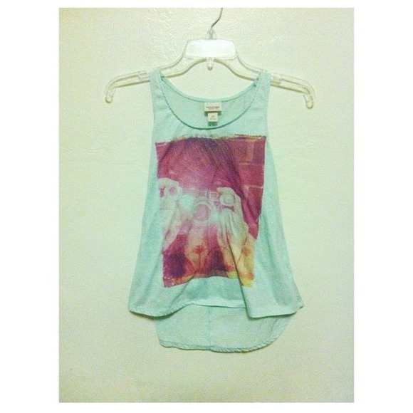 Sea foam green top