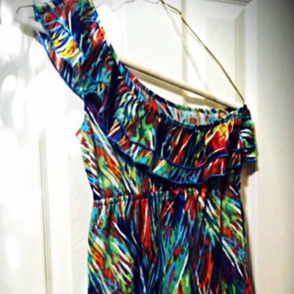 Very cute above knee one side shoulder strap dress