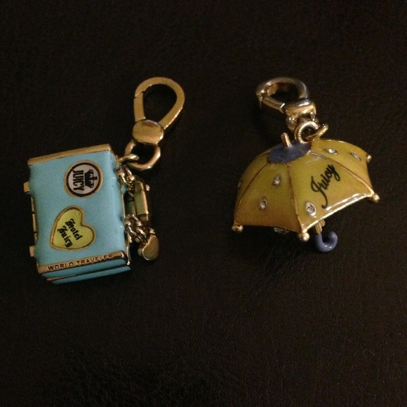 🚫SOLD🚫Juicy Couture Umbrella and Suitcase charms
