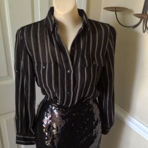 SALE! $5 OFF! Ralph Lauren Silk/Linen Button Up