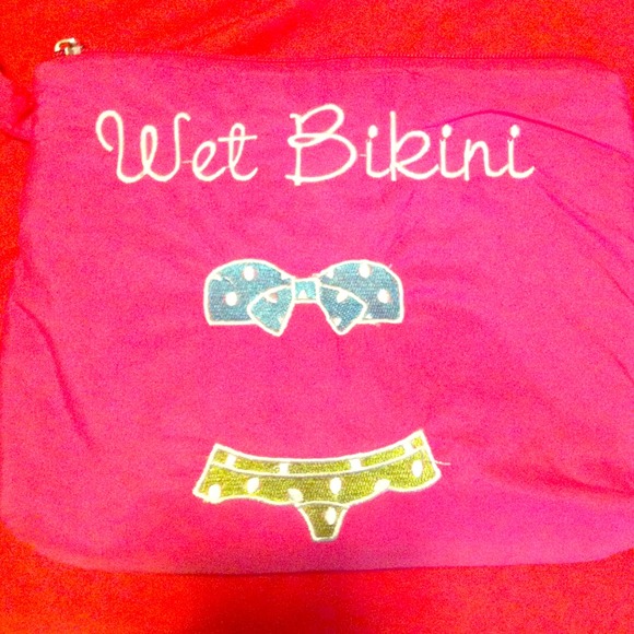 A wet bikini bag