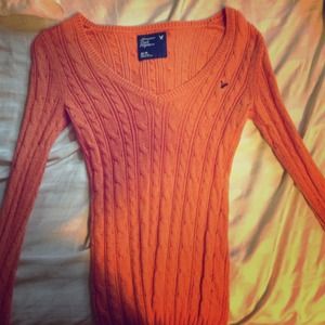 American Eagle orange sweater