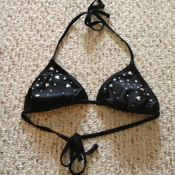 Black string bikini top