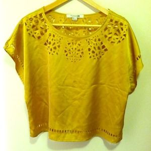 Gold mid length top