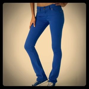 Blue skinny jeans