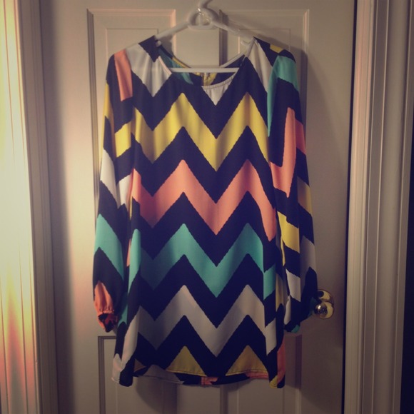 Gorgeous chevron print dress size small