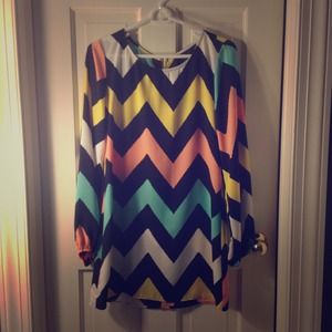 Gorgeous chevron print dress size small