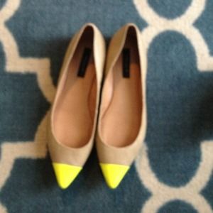Anntaylor cap toe flats neonRESERVED
