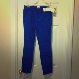 ECI stretch pants in blue color.