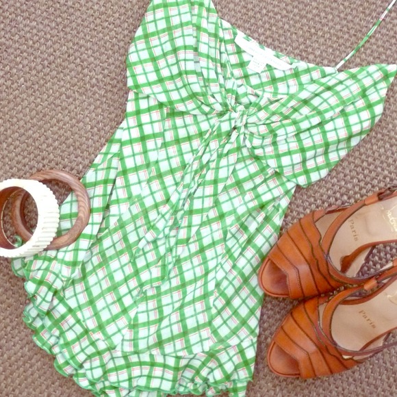 Diane Von Furstenburg Plaid Camisole