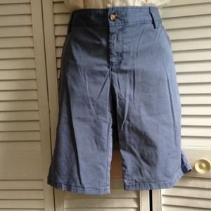 💰SALE!⬇Blue-gray Cotton Twill Bermuda Shorts