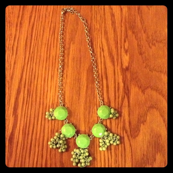 Lime green bubble necklace