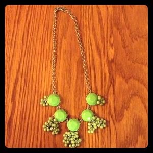 Lime green bubble necklace