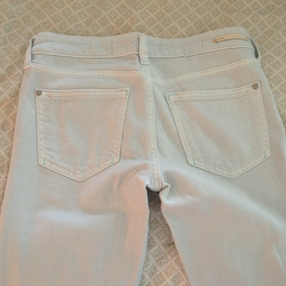 Anthro Pilcro Stet skinnies in pale sky blue HOLD - Picture 4 of 4