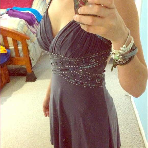 ON HOLD for anewland63-Grey sequin occasion dress