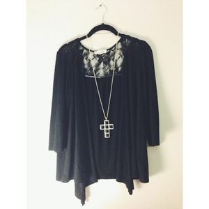 ❌SOLD❌Black Forever 21 Cardigan with lace