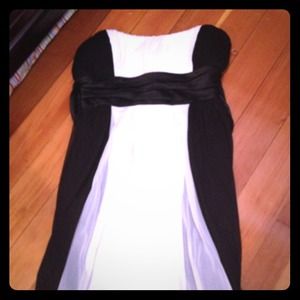 Black and white dress.