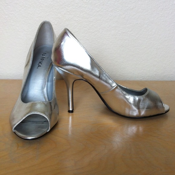 Worn Once Silver Heels s8