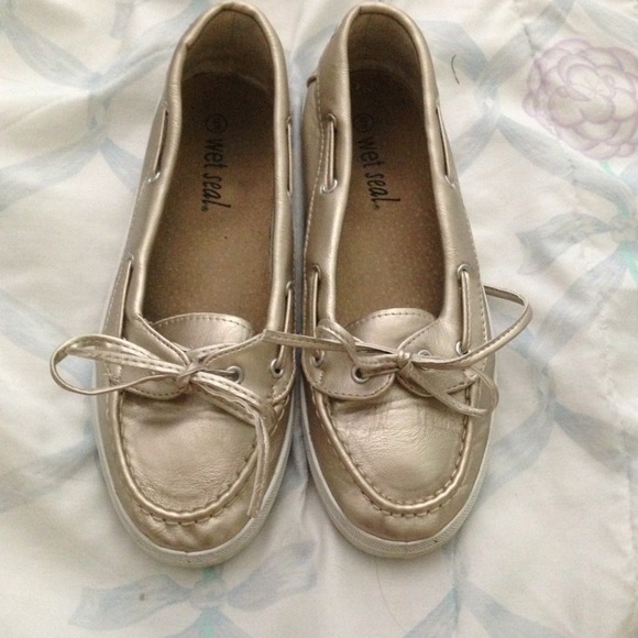 Gold Slip-on Shoes